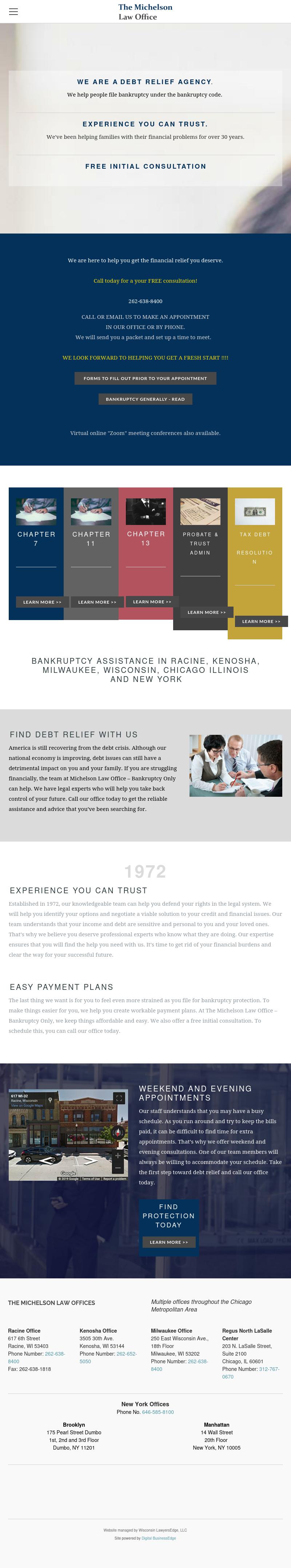 The Michelson Law Office - Bankruptcy Only - Kenosha WI Lawyers