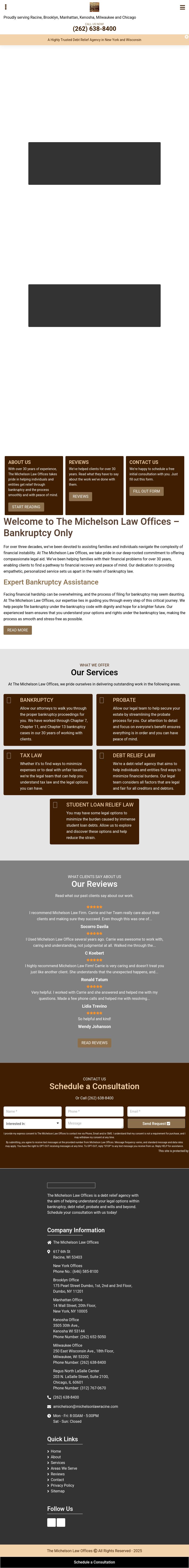 The Michelson Law Office - Bankruptcy Only - Kenosha WI Lawyers