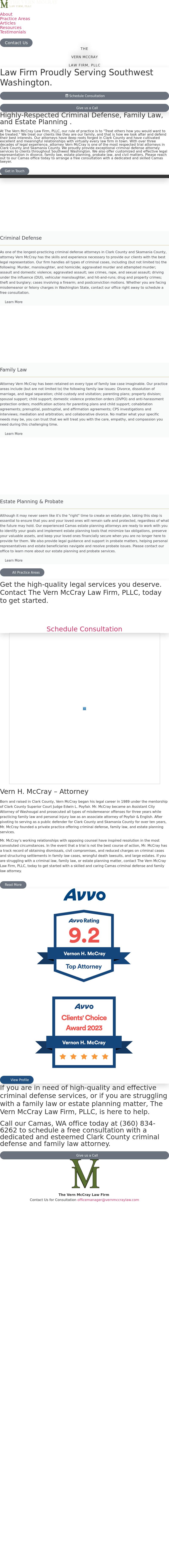 The Vern McCray Law Firm - Camas WA Lawyers