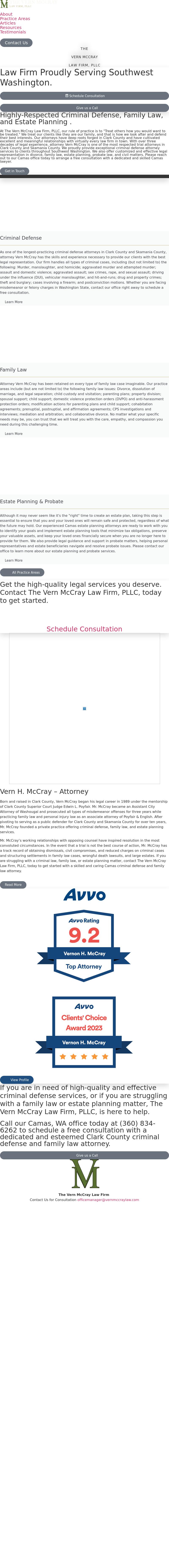 The Vern McCray Law Firm - Camas WA Lawyers