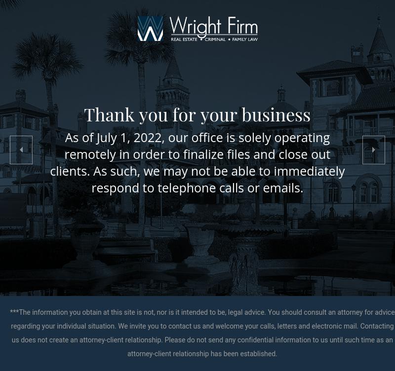 The Wright Firm - Saint Augustine FL Lawyers