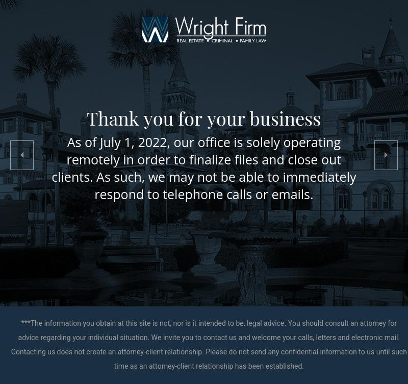 The Wright Firm - Saint Augustine FL Lawyers