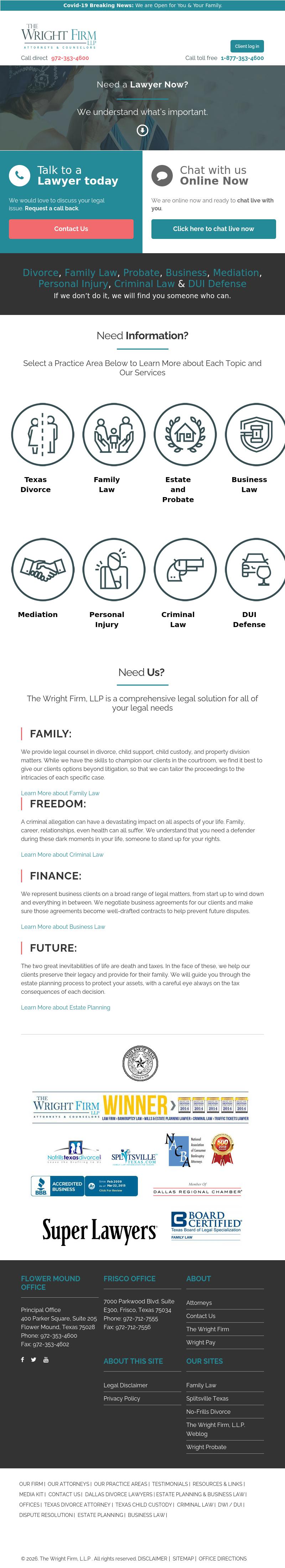 The Wright Firm, LLP - Frisco TX Lawyers