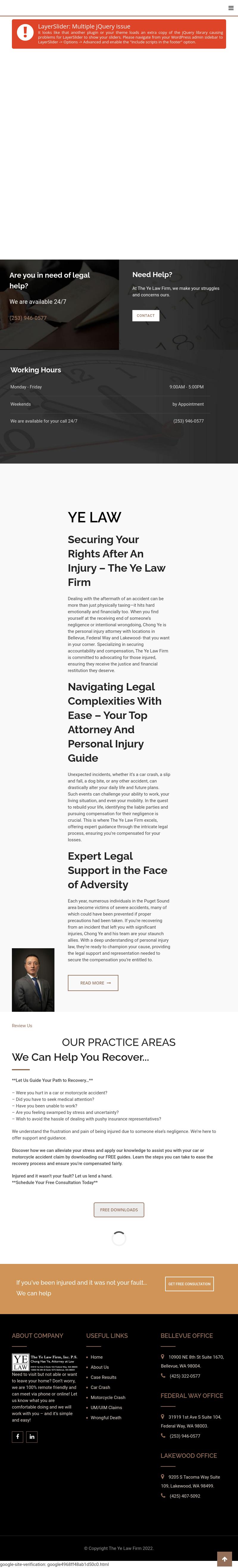 The Ye Law Firm, Inc. P.S. WA - Lakewood WA Lawyers
