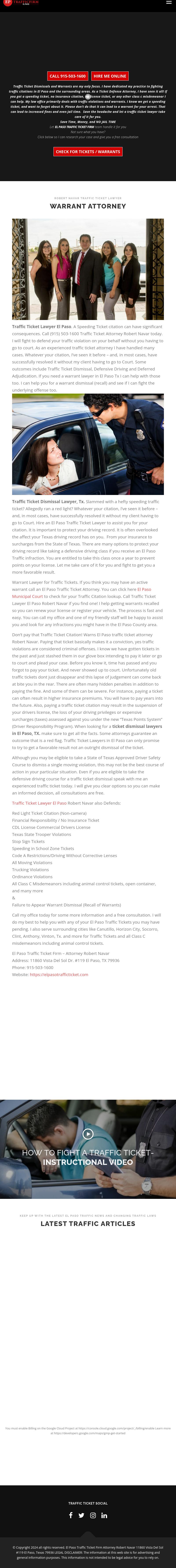 El Paso Traffic Ticket Firm - Attorney Robert Navar - El Paso Texas, USA Lawyers