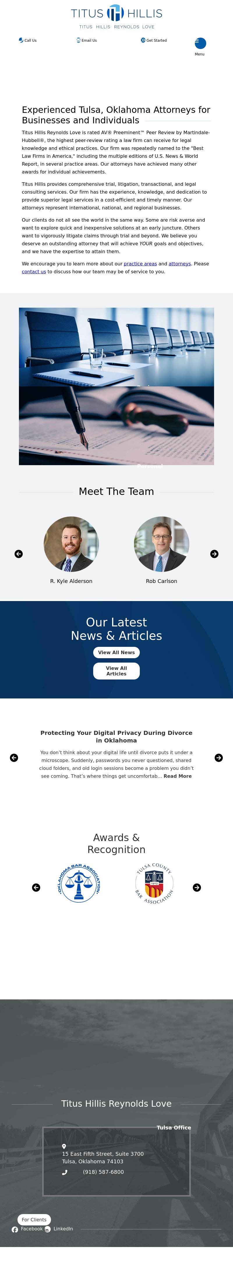 Titus Hillis Reynolds Love - Tulsa OK Lawyers