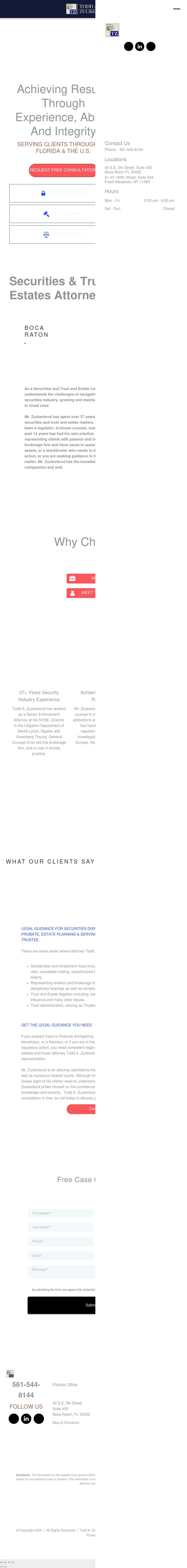 Todd Zuckerbrod P.A. - Boca Raton FL Lawyers