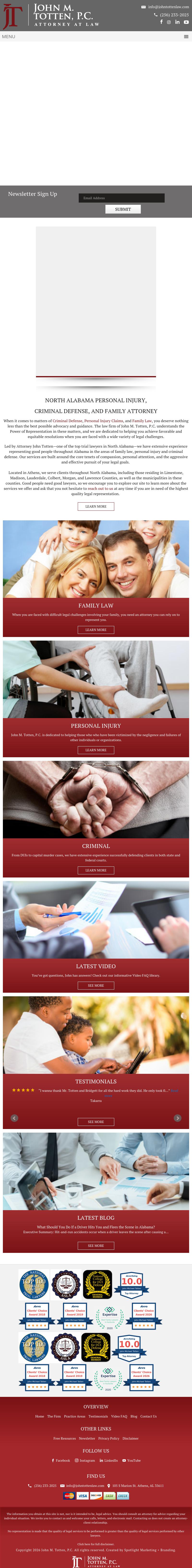 Totten John Attorney PC - Athens AL Lawyers