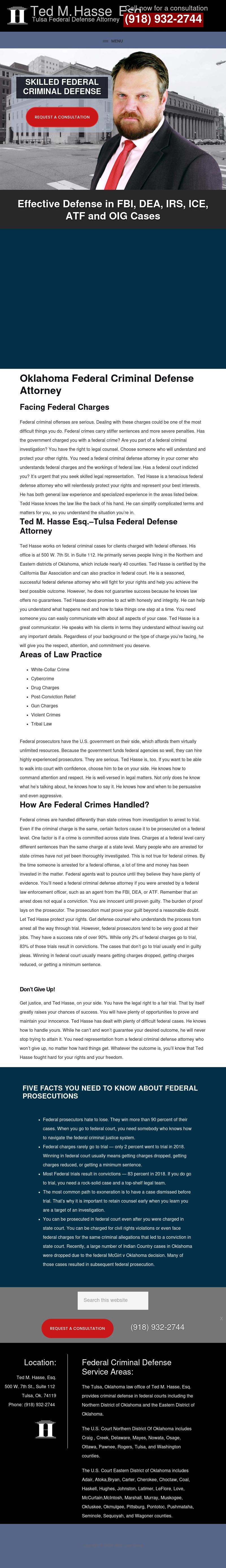 Oklahoma Federal Criminal Defense Attorney - Tulsa OK Lawyers