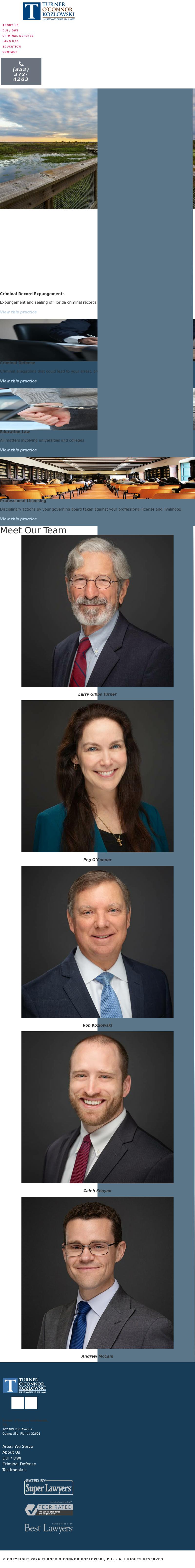Turner, O'Connor, Kozlowski P.L. - Gainesville FL Lawyers