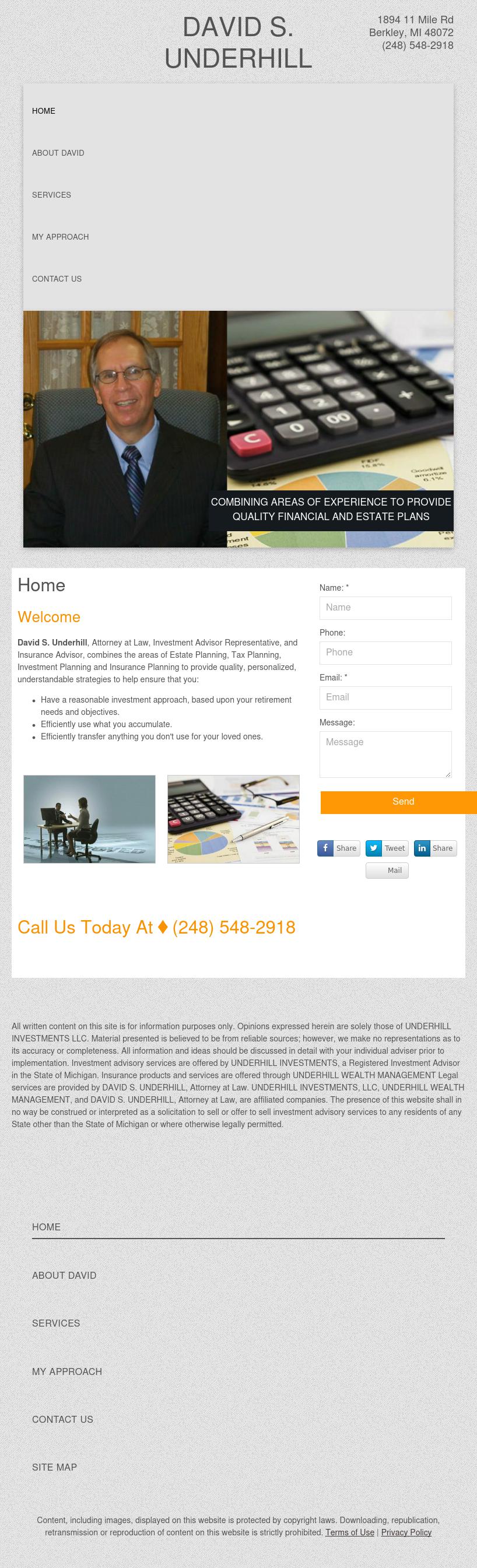 Underhill David S - Berkley MI Lawyers