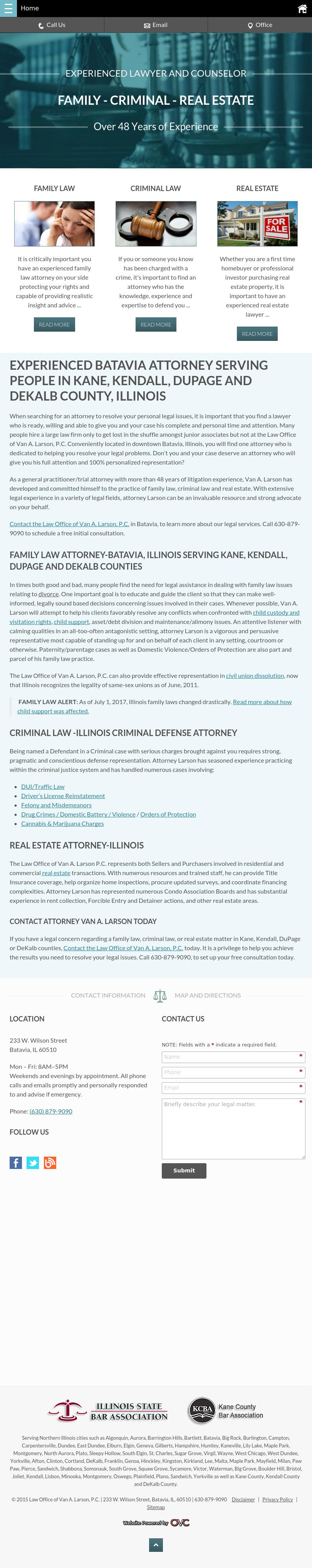 Van A. Larson, PC - Batavia IL Lawyers