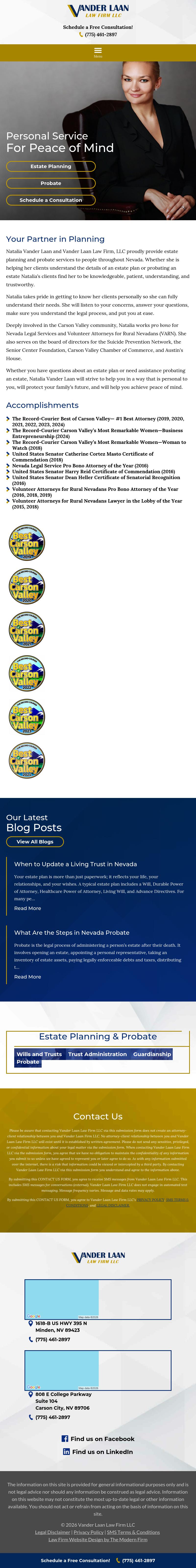 Vander Laan Law Firm LLC - Minden NV Lawyers