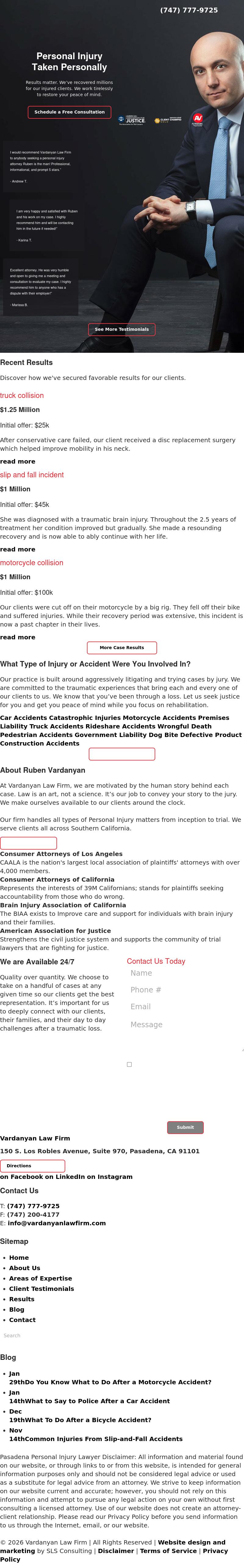 Vardanyan Law Firm - Pasadena CA Lawyers