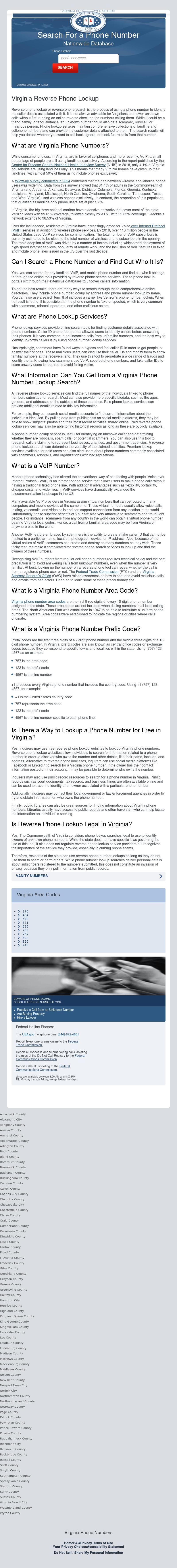 Virginia Phone Numbers - Wytheville VA Lawyers