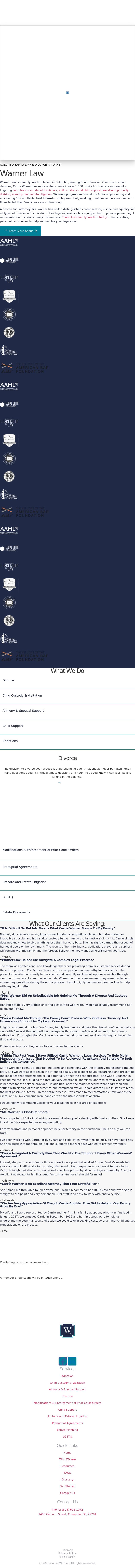 Warner Law - Columbia SC Lawyers