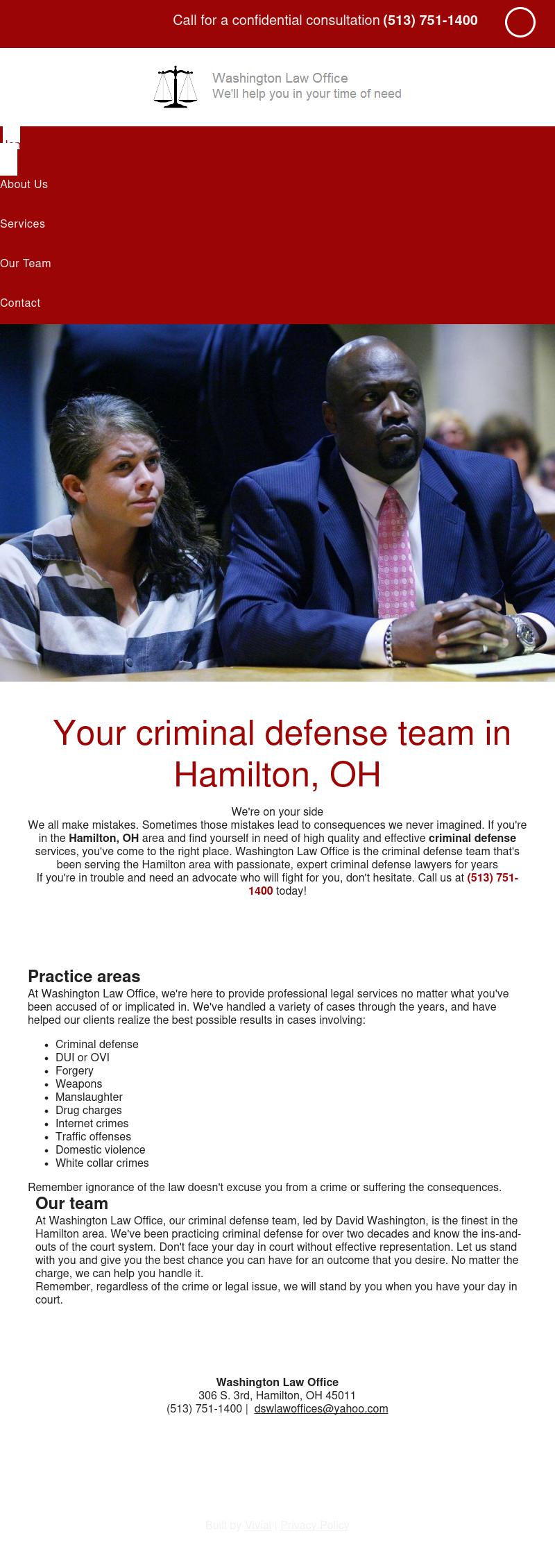 Washington David Jr - Hamilton OH Lawyers