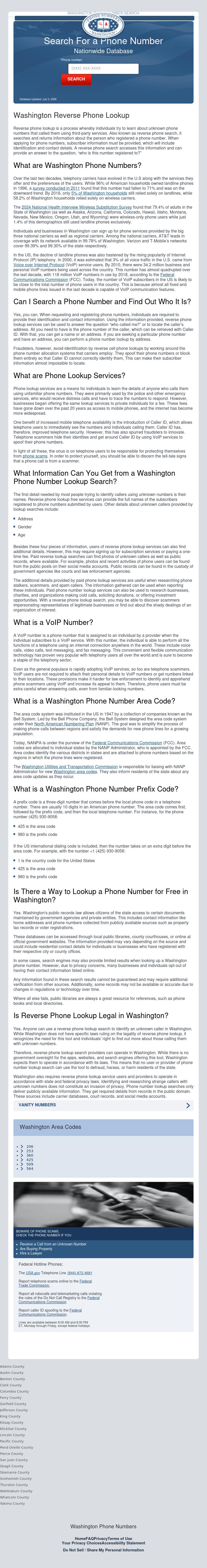 Washington Phone Number Lookup - Bainbridge Island WA Lawyers