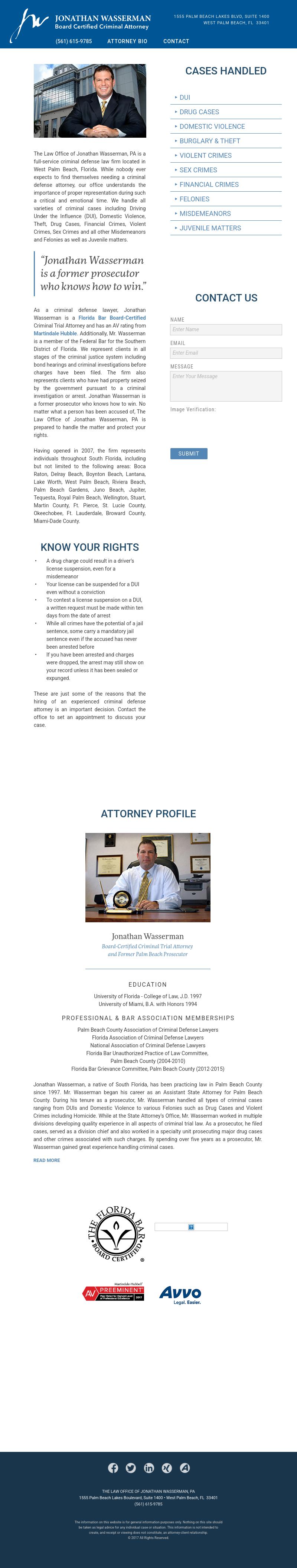 Wasserman, Jonathan - West Palm Beach FL Lawyers