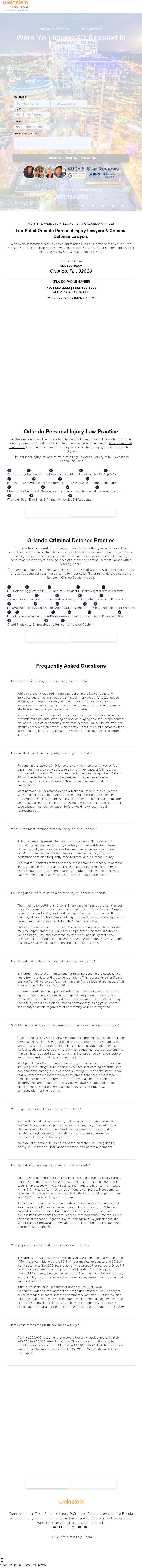 Weinstein Legal Team - Orlando FL Lawyers