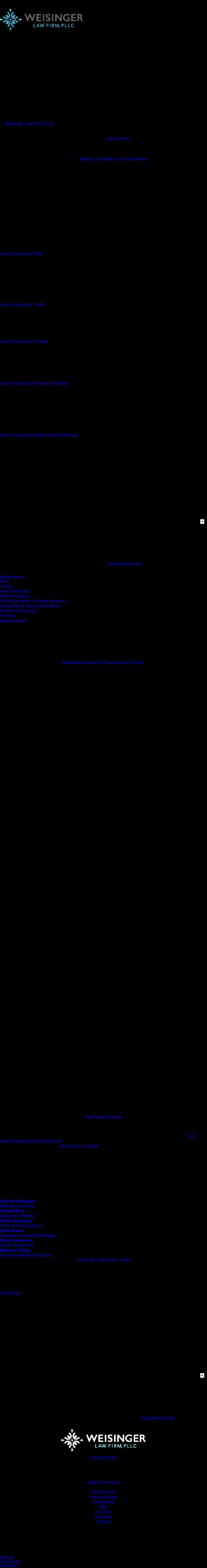 Weisinger Law Firm PLLC - San Antonio TX Lawyers