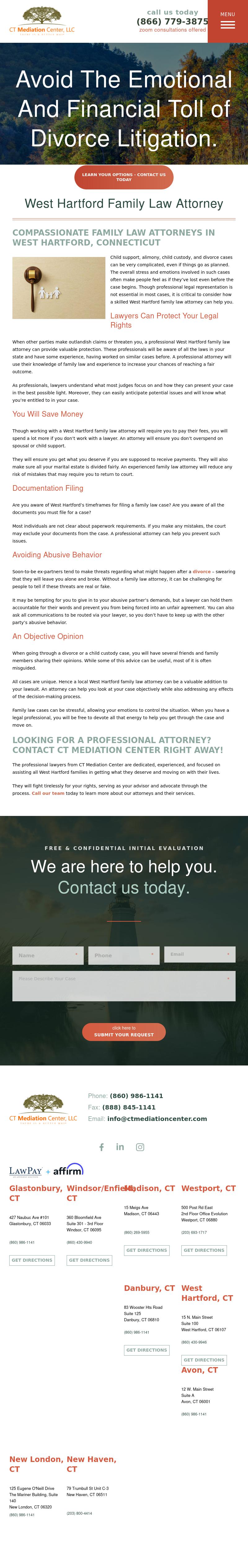 CT Mediation Center - West Hartford CT Lawyers