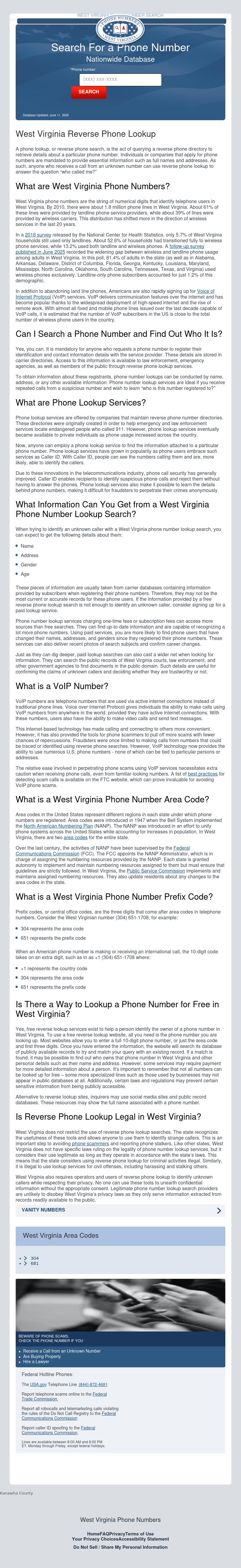 West Virginia Phone Numbers - Keyser WV Lawyers
