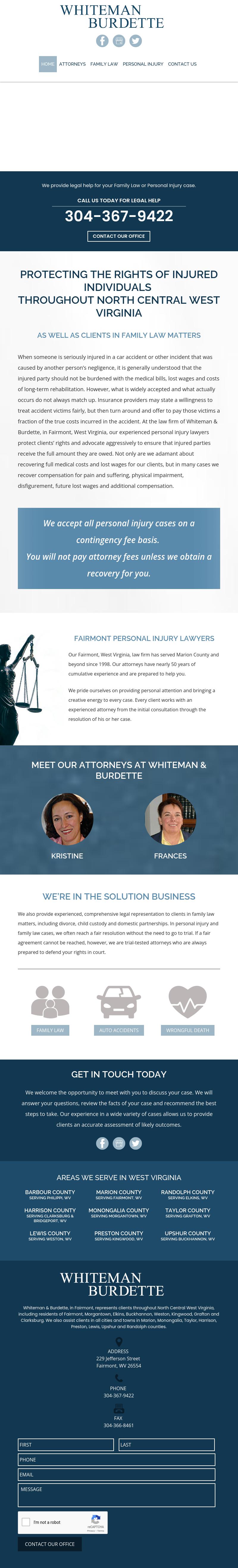 Whiteman Burdette, PLLC - Fairmont WV Lawyers