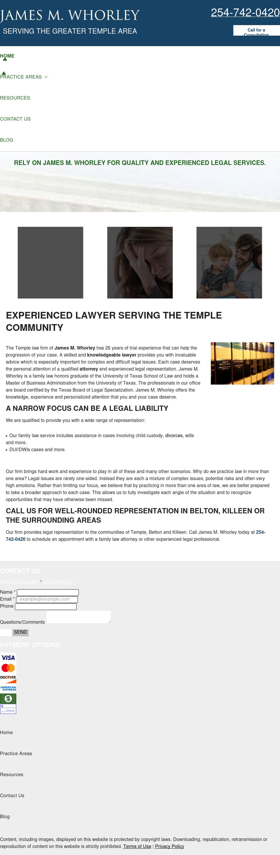 Whorley, James M - Temple TX Lawyers