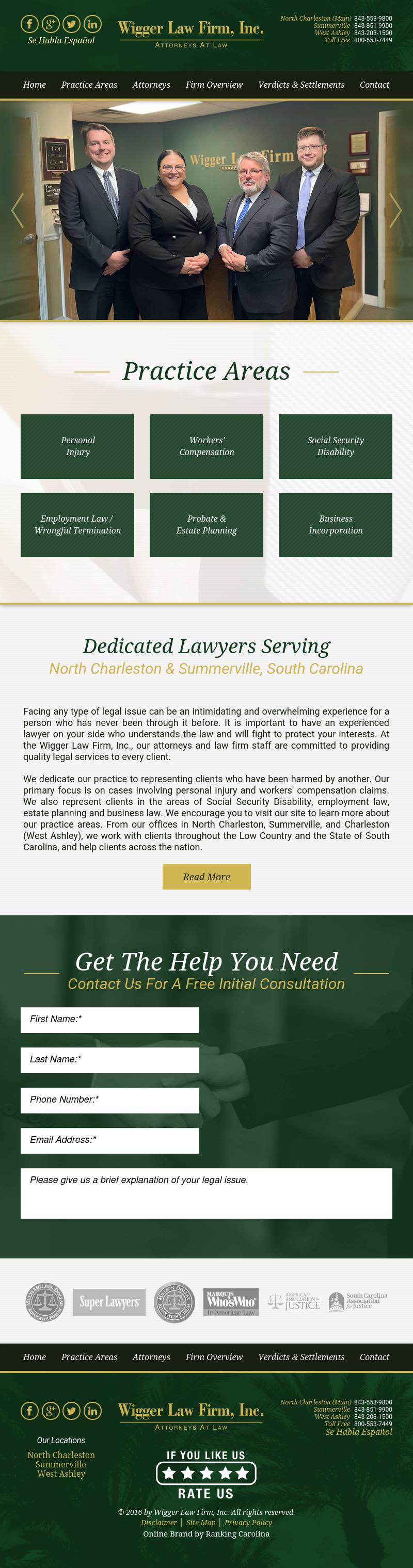 Wigger Law Firm, Inc. - Summerville SC Lawyers