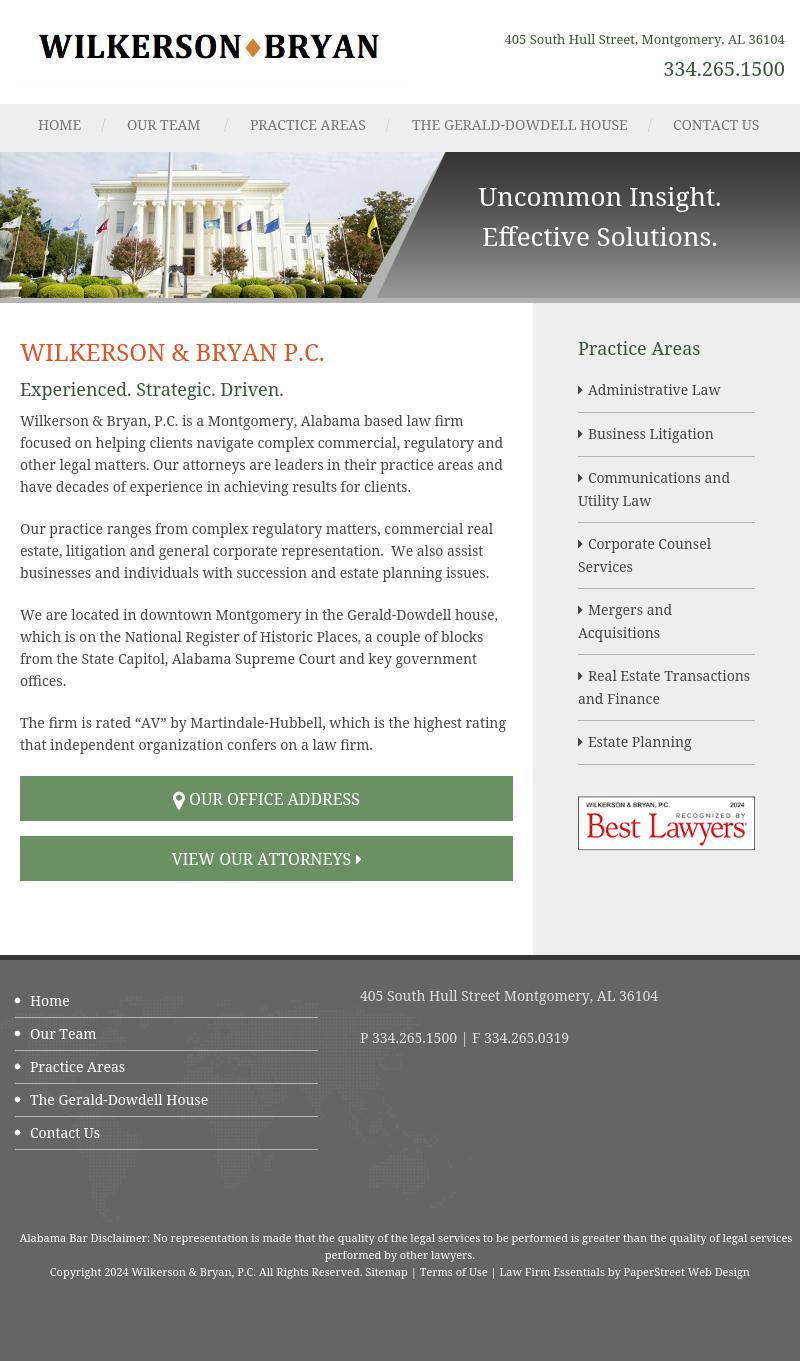 Wilkerson, & Bryan, P.C. - Montgomery AL Lawyers