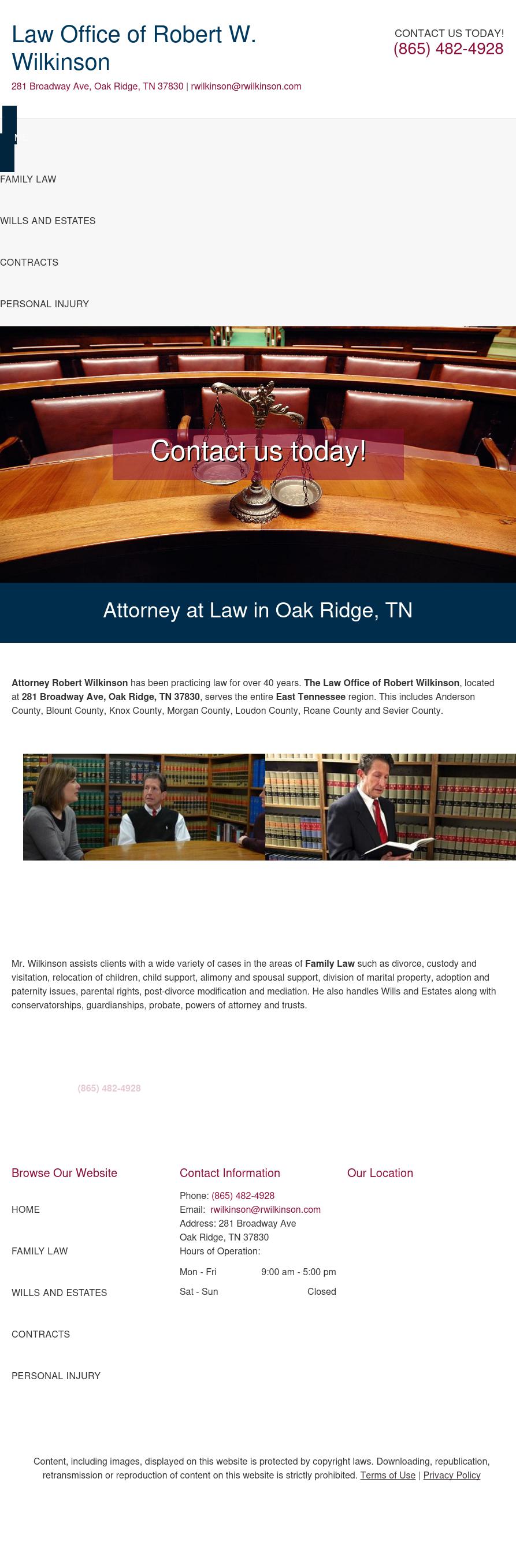 Wilkinson, Robert W - Oak Ridge TN Lawyers