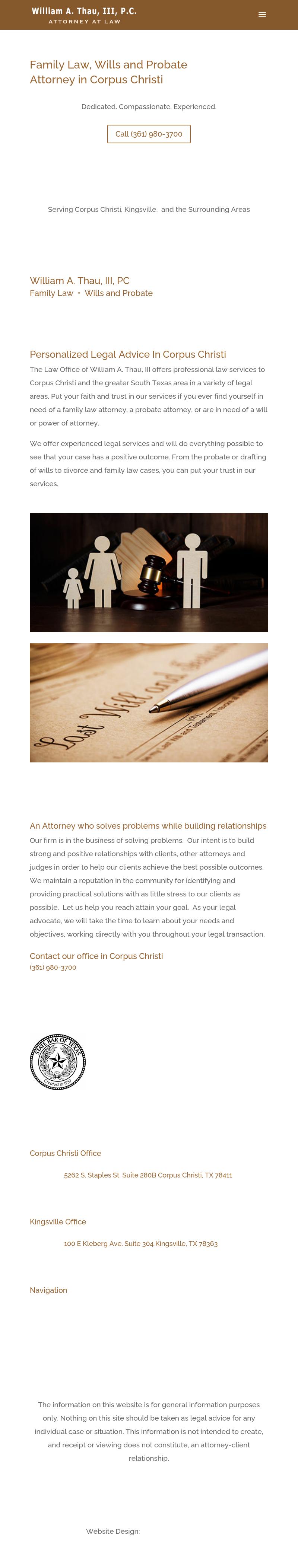 William A. Thau - Corpus Christi TX Lawyers