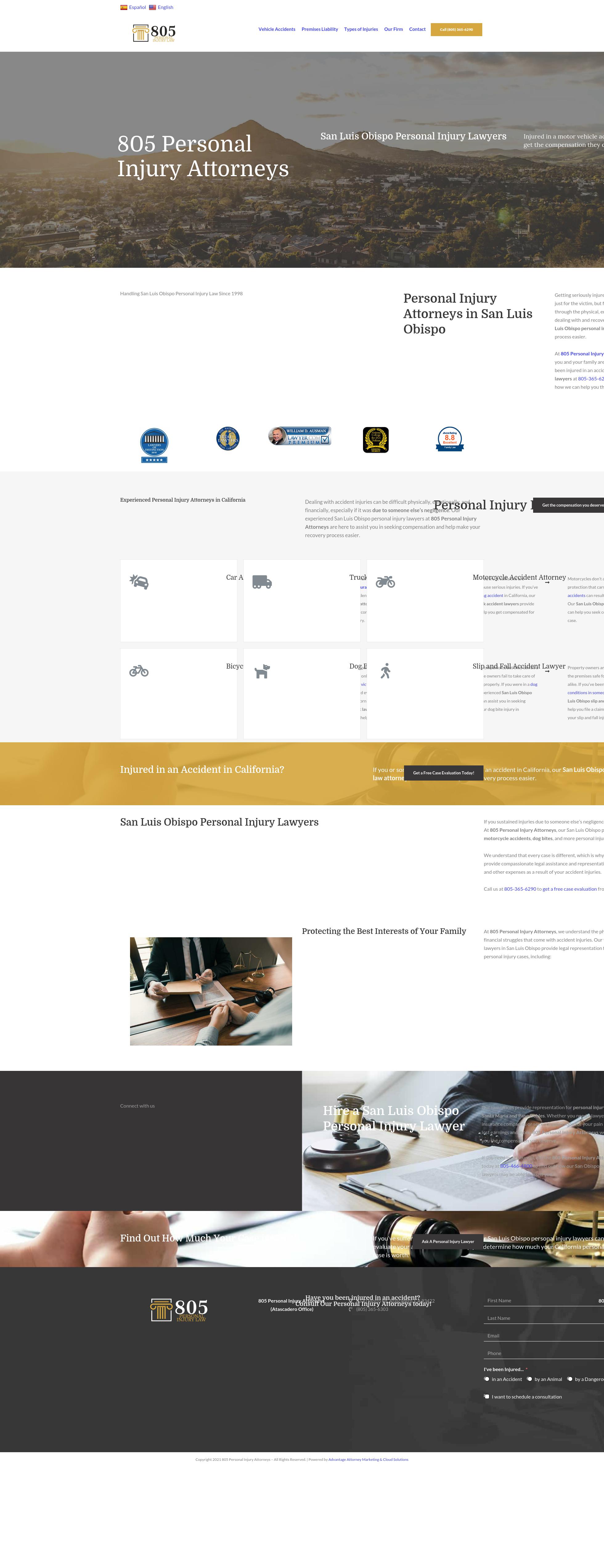 805 Personal Injury Attorneys - San Luis CA Lawyers