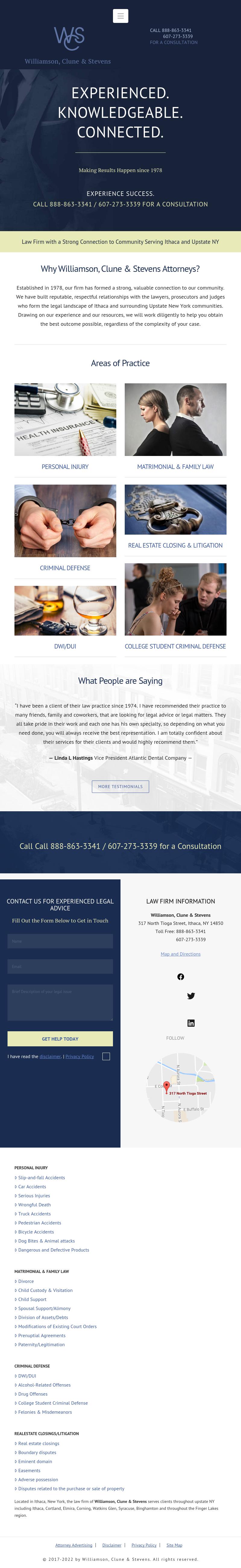 Williamson, Clune & Stevens - Ithaca NY Lawyers