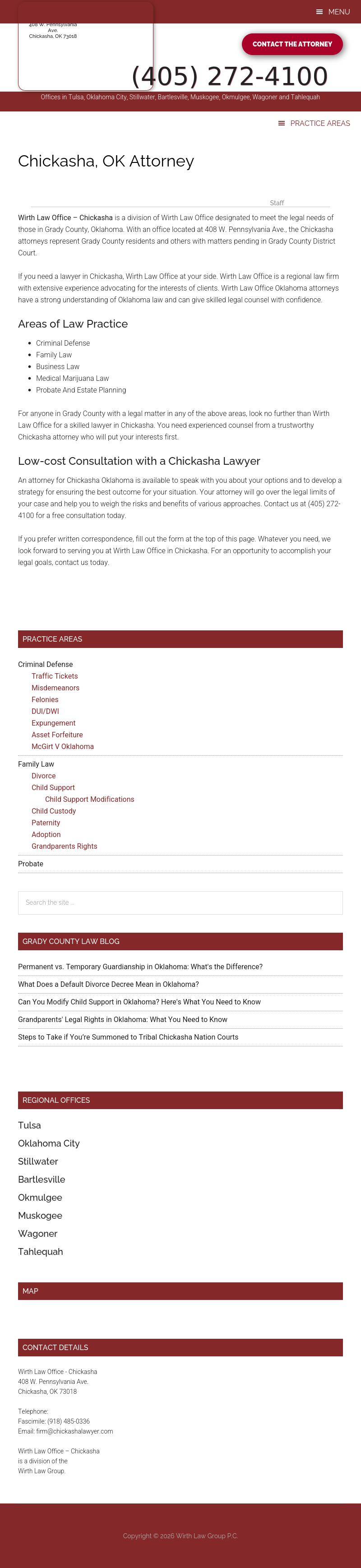 Wirth Law Office - Chickasha - Chickasha OK Lawyers