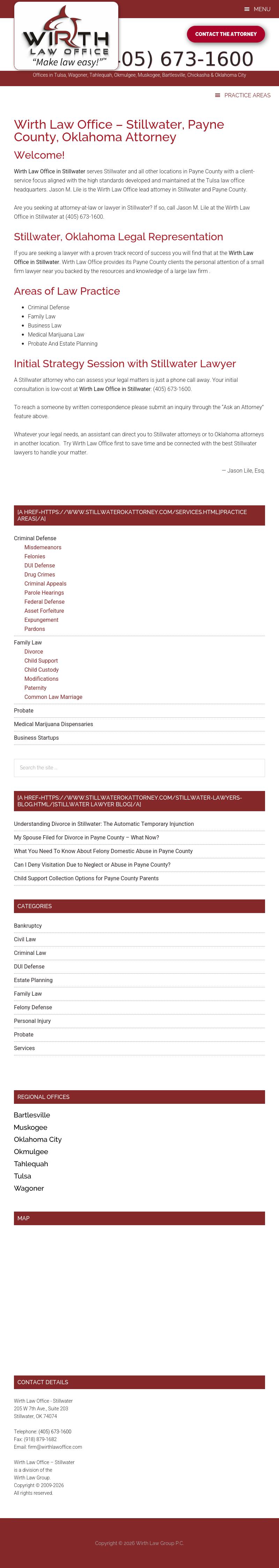 Wirth Law Office – Stillwater - Stillwater OK Lawyers