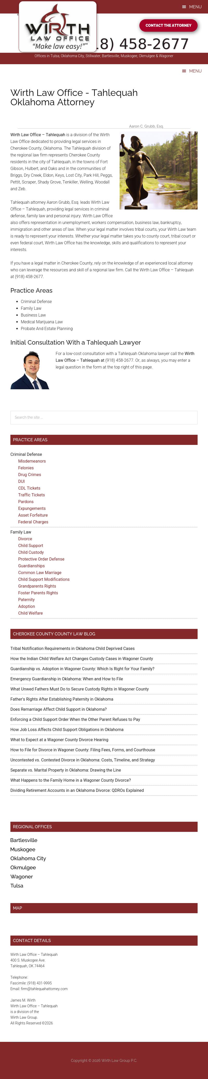 Wirth Law Office - Tahlequah - Tahlequah OK Lawyers