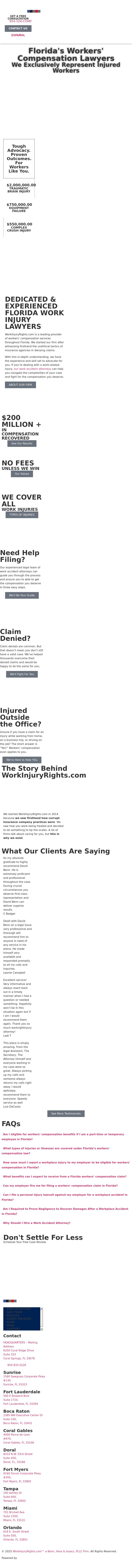 WorkInjuryRights.com - Sunrise FL Lawyers