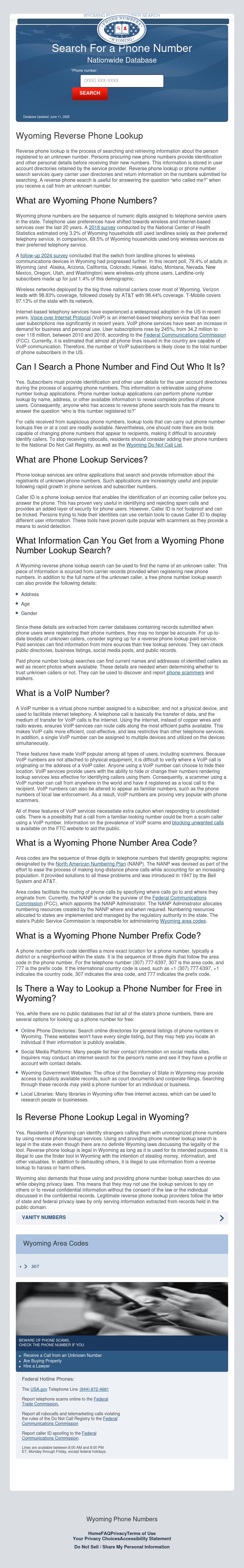 Wyoming Phone Search - Wilson WY Lawyers