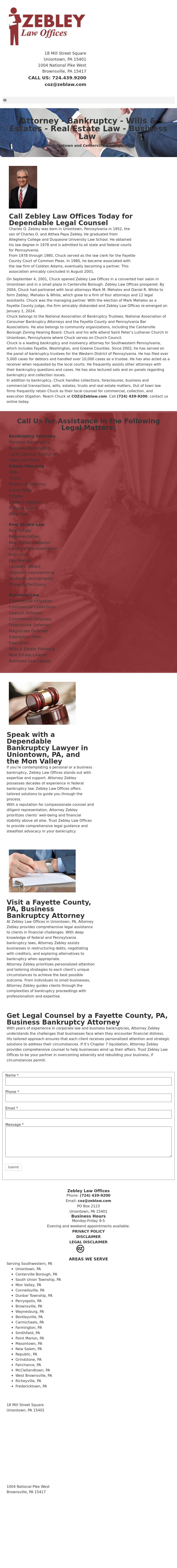 Zebley Mehalov & White, P.C. - Brownsville PA Lawyers