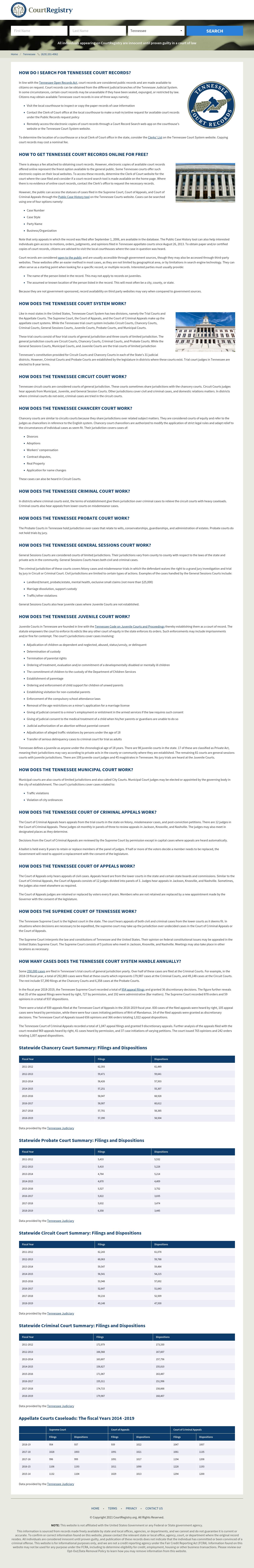 Tennessee Court Registry - Antioch TN Lawyers
