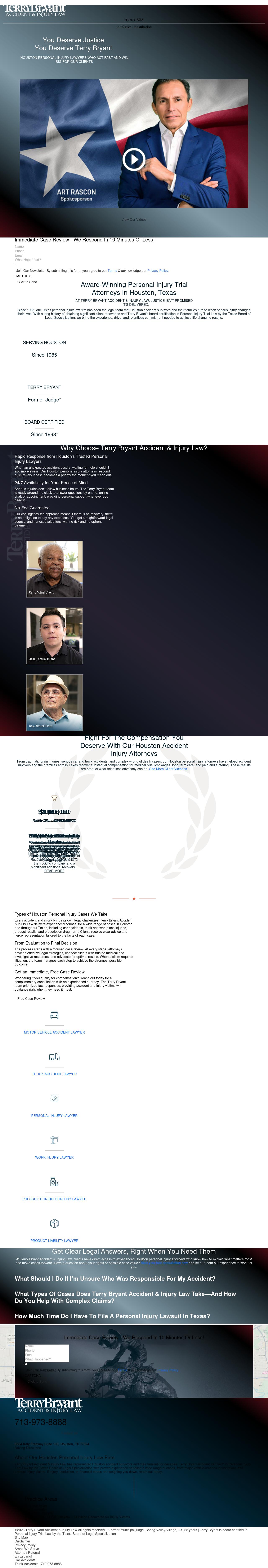 Terry Bryant Accident & Injury law - Houston TX Lawyers