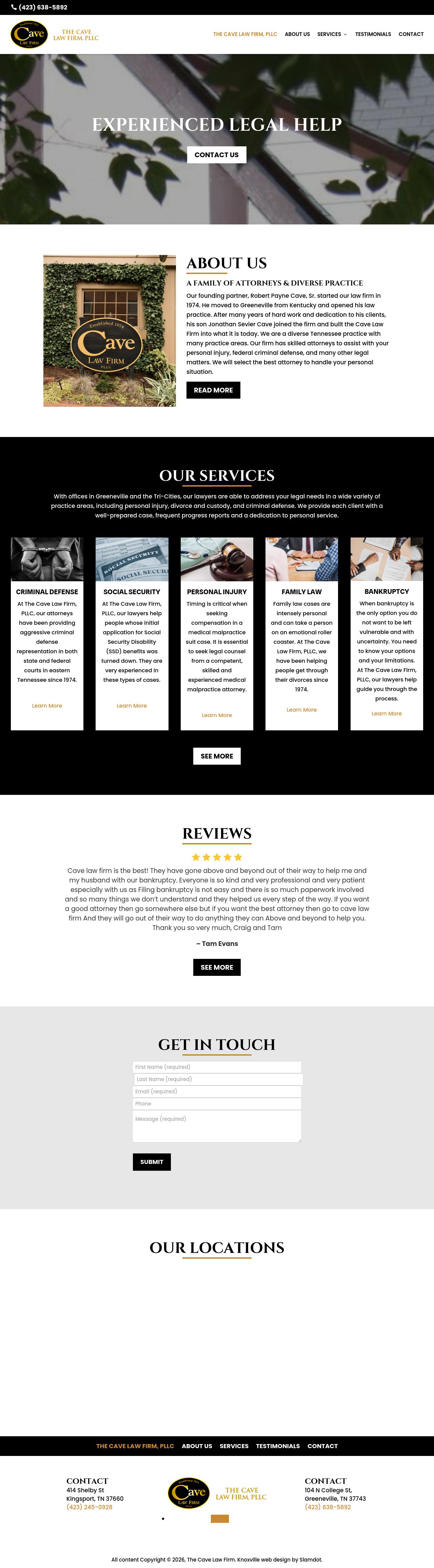 The Cave Law Firm, PLLC - Greeneville TN Lawyers