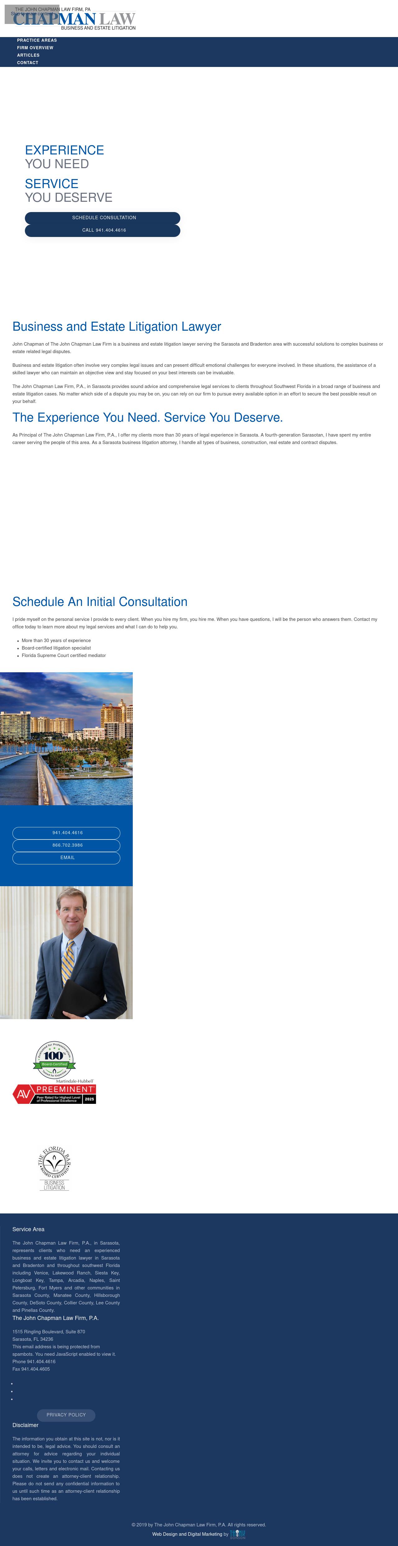 The John Chapman Law Firm, P.A. - Sarasota FL Lawyers