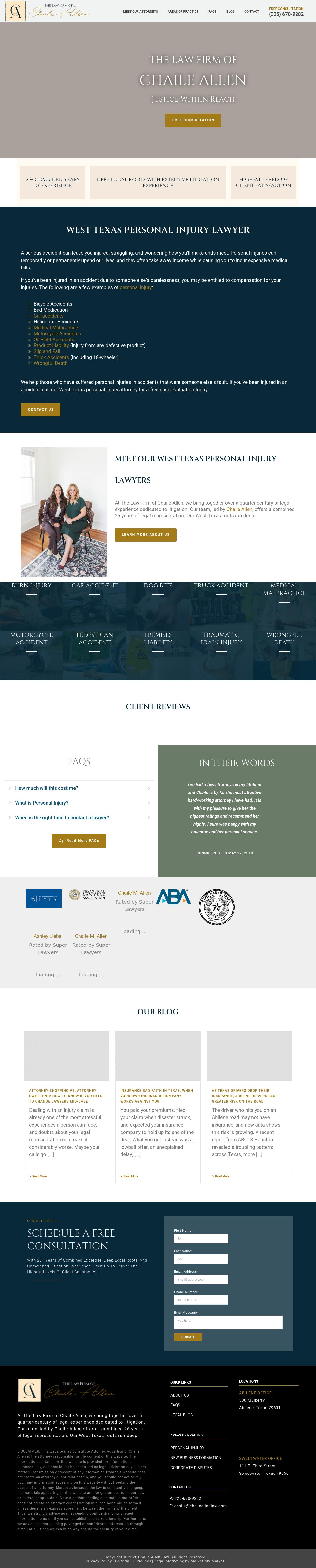 The Law Firm of Chaile Allen, PLLC - Abilene TX Lawyers