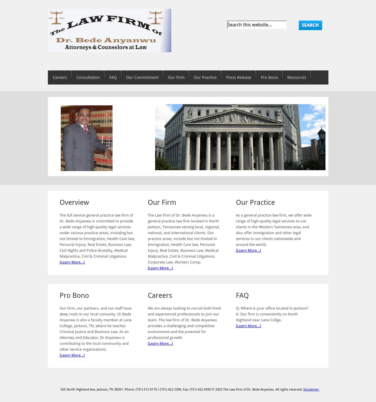 The Law Firm of Dr. Bede Anyanwu - Jackson TN Lawyers