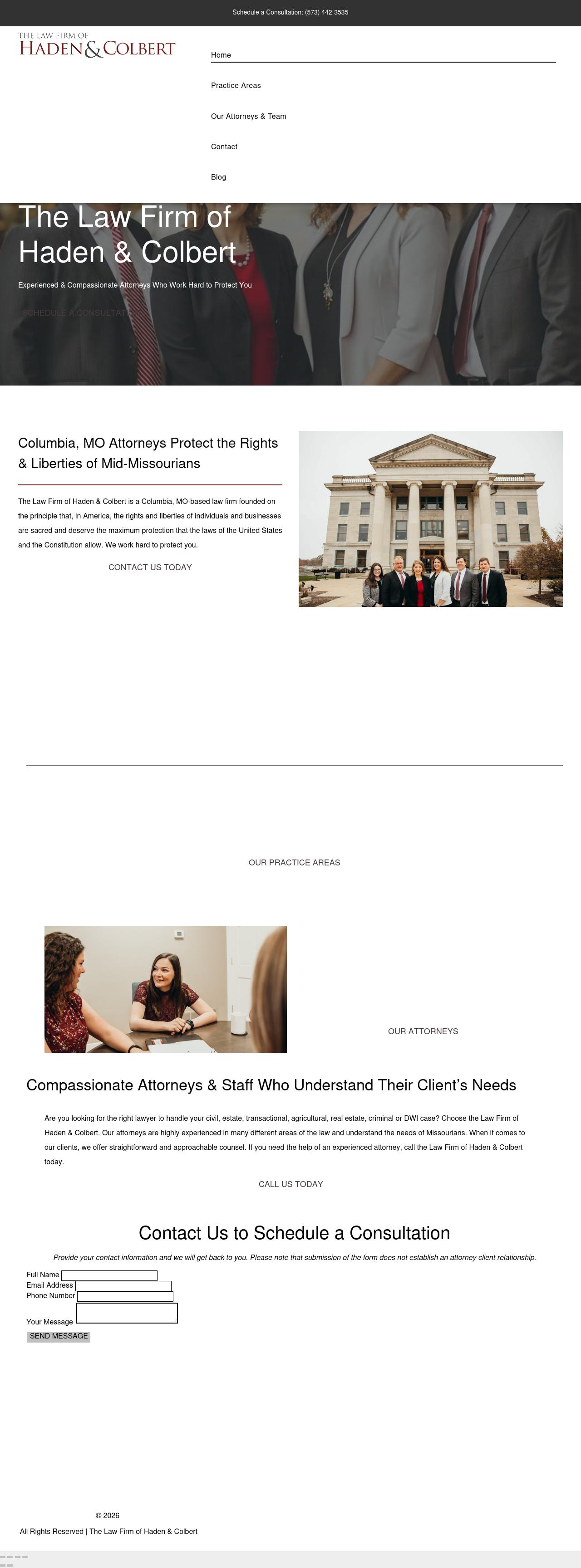 The Law Firm of Haden & Colbert - Columbia MO Lawyers