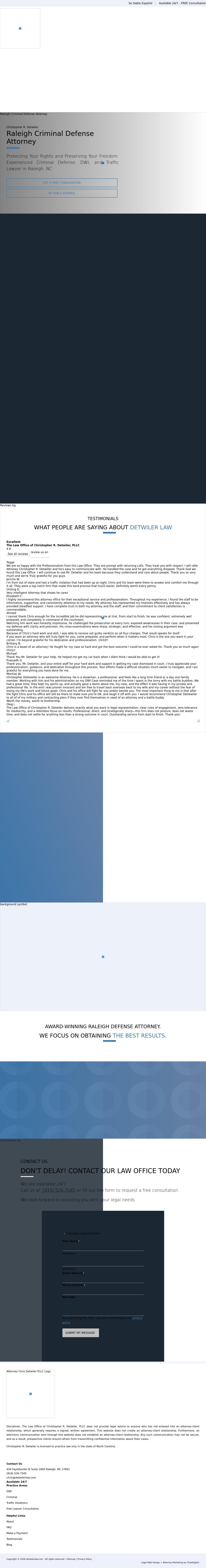 The Law Office of Christopher R. Detwiler, PLLC - Raleigh NC Lawyers