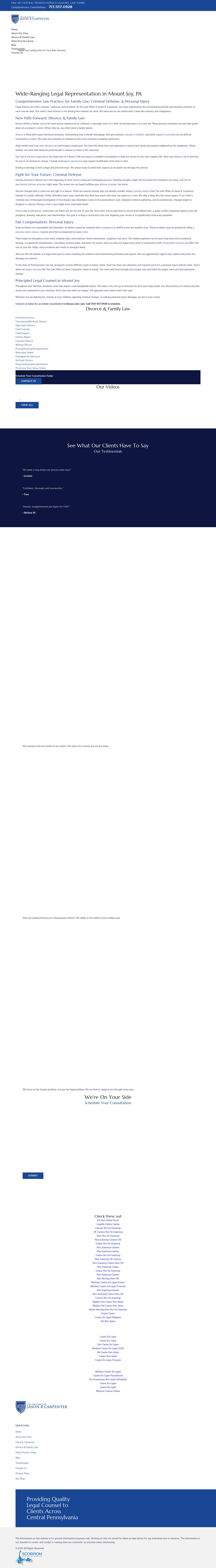 The Law Office of Jason R Carpenter - Lancaster - Mount Joy PA Lawyers